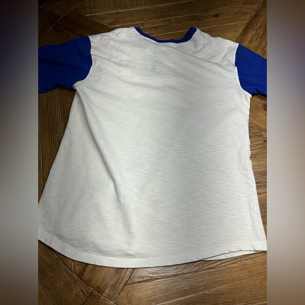 Men's Chicago Cubs Fanatics Cream/Royal True Classics Henley T-Shirt - size XL - Picture 7 of 9